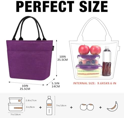 Aosbos Lunch Tote Bag,Insulated Lunch Bag For Women,Work,Office