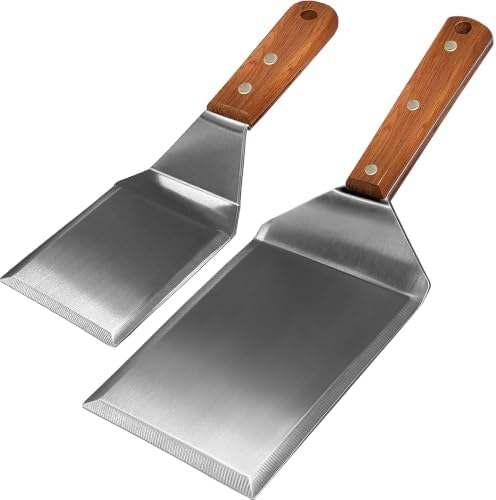 Large and Small Thicker Stainless Steel Grill Spatula Burger Turner