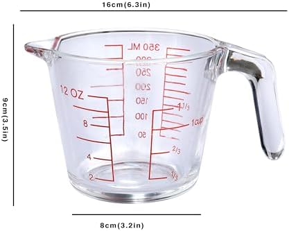Glass Measuring Cup For Baking and Cooking, kitchen Essentials Tools