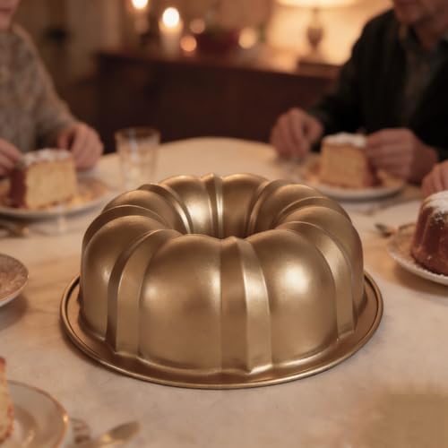 7" Fluted Tube Cake Pan, Carbon Steel Nonstick Gugelhupf Mold