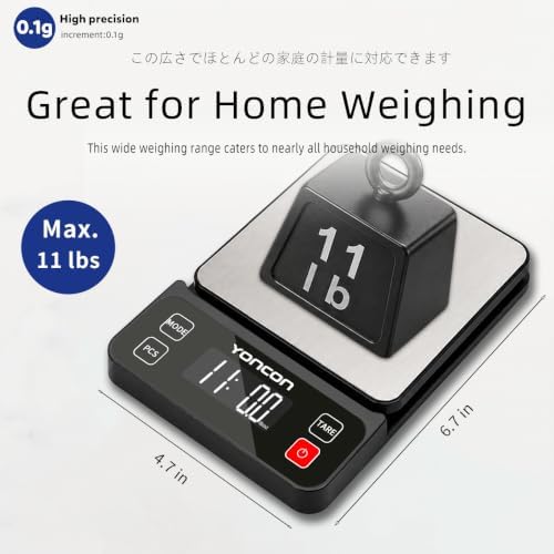 Digital Food Scale for Kitchen & Baking, 11lb/0.1g High Precision
