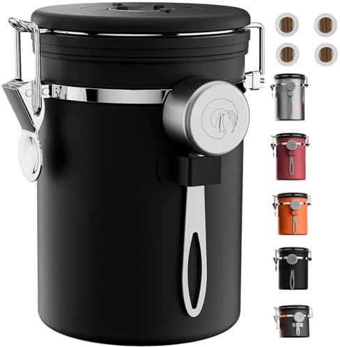 Coffee Gator Coffee Canister, 22oz Airtight Stainless Steel Container
