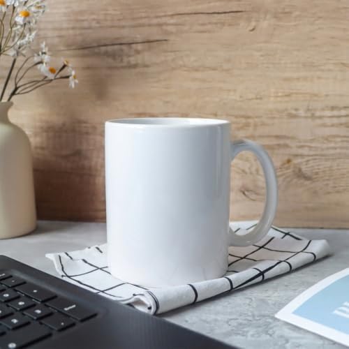 harebe 22 OZ Extra Large Coffee Mug, Smooth Ceramic Boss Giant Tea Cup Big Capacity and Handle for Dad Men, White