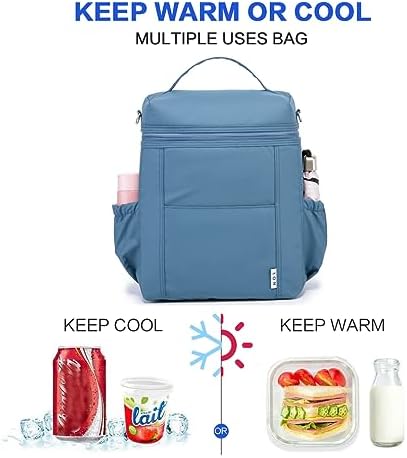 NOL Insulated Lunch Bags for Women Cooler Bag Lightweight Nylon Waterproof Lunch Box for Work