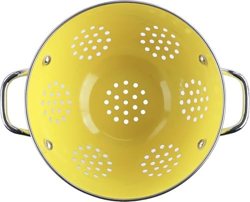 Calypso Basics by Reston Lloyd Powder Coated Enameled Colander, 3 Quart, Lemon