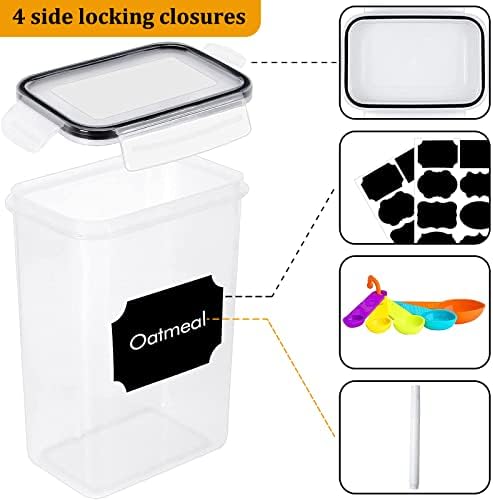 8pc Clear Airtight Canisters with Lids, Kitchen Dry Pantry Storage