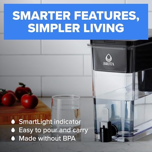 Brita X-Large 27 Cup Water Dispenser, Includes 1 Filter, Black