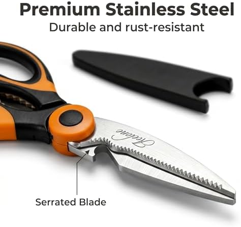 Acelone Kitchen Shears,Premium Heavy Duty Shears Ultra Sharp Stainless Steel Multi-function Kitchen Scissors for Chicken/Poultry/Fish/Meat/Vegetables/Herbs/BBQ…