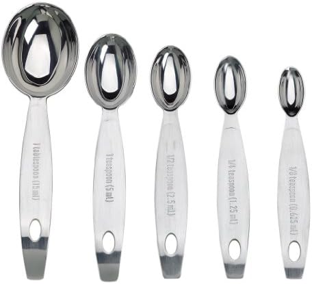 Cuisipro Stainless Steel Measuring Spoon Set Silver, Standard