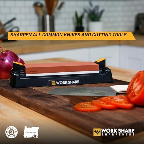 Work Sharp Benchtop Whetstone Knife Sharpener - For Knives & Edged Tools - Kitchen, Pocket, & Fillet Knives