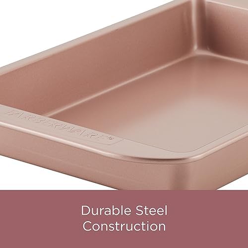 Farberware Nonstick Bakeware Meatloaf/Nonstick Baking Loaf Pan - 9 Inch x 5 Inch, Rose Gold
