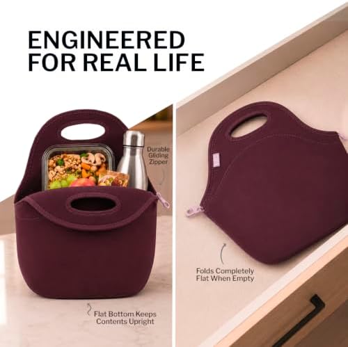 Built Gourmet Getaway Neoprene Lunch Bag - Fig Lilas