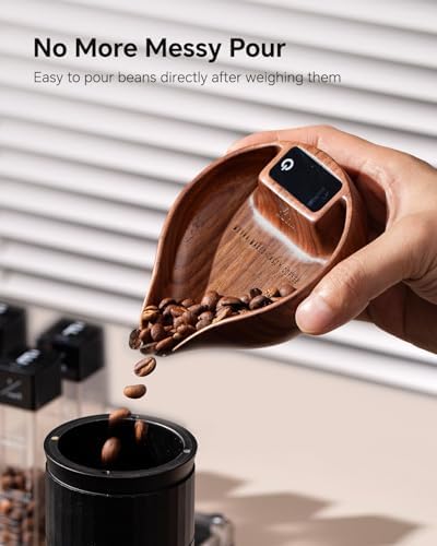 Walnut Coffee Bean Scale 20g/0.1g Precision with Spoon