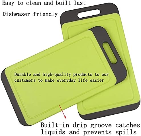 Mini Kitchen Cutting Board Mats, BPA-Free, Dishwasher Safe, Juice Grooves, Thicker Boards, Easy Grip Handle, Non Porous (1)