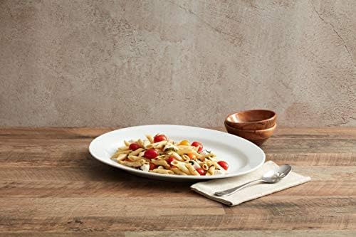 Everyday White Porcelain Oval Serving Platter, 16 Inch Large Turkey Platter for Thanksgiving, Dishwasher and Oven Safe Dinnerware