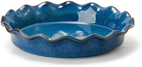 Ceramic Pie Pan for Baking[10.5 inch],Reusable NonStick Ceramic Baking Dish