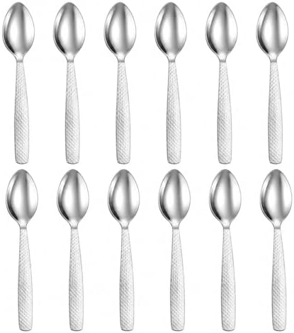 Stainless Steel TEA/COFFE AND Spice Box Spoons Set of 12 (Silver) (Small Tea spoon)
