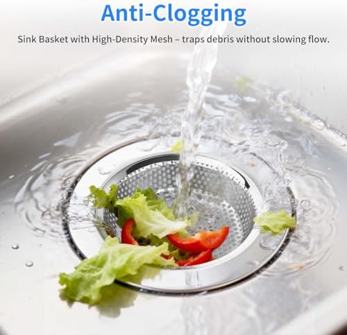 Chefbee 4PCS 4.4" Stainless Steel Kitchen Sink Drain Strainer Food Catcher