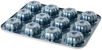 Nordic Ware Formed Mini Bundt, 12 Cavity Cupcake, Twilight Blue