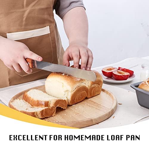 HONGBAKE 6 Pack Bread Pan 1 Lb, 8.5 x 4.5 Inch Loaf Pans for Baking Bread, Nonstick Meatloaf Pan with Wide Grips, Banana Bread Tin for Homemade Bread, Grey