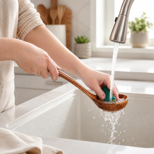 2 Pcs Wooden Ladle Set, Wood Ladle Keelwood, 2 Sizes