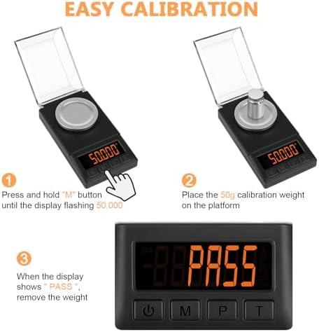 Fuzion Digital Milligram Scale 50g/0.001g, Mg Scale 9-in-1 Kit
