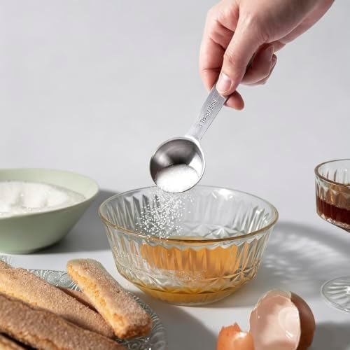 13 Pcs Measuring Spoons Tablespoon Teaspoon, Heavy Duty Metal 430