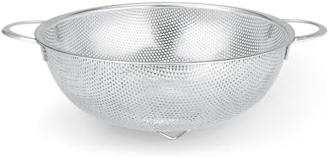 Gulex Colander Stainless Steel 3-Quart with Base, Strainer for Kitchen Food