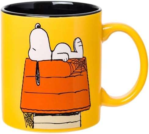 Silver Buffalo Peanuts Halloween Snoopy Trick or Treat, Ceramic Mug, 20oz