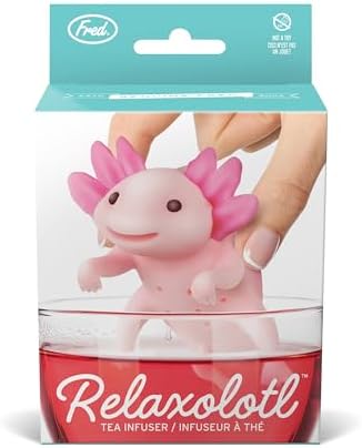 Genuine Fred RELAXOLOTL Tea Infuser, Cute Axolotl Design, For Loose Leaf Tea, Flexible, Easy to Clean Silicone, Fun Gift for Tea Lovers, Clever Kitchen Gadget