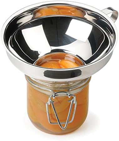 RSVP International Endurance Canning Collection Non-Reactive 18/8 Stainless Steel, Dishwasher Safe, Funnel, 2-1/4"