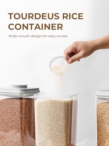 Airtight Food Storage Container, 4.22 Qt Large Pantry Canister with Pop Lid