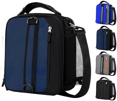 Lunch Box Insulated Lunch bag for Men Teen Kids Boys Adult Portable Stylish Small Lunchbox Special Design for Working Office school Picnic (Navy Blue 10L10L(Expandable with Shoulder Straps))