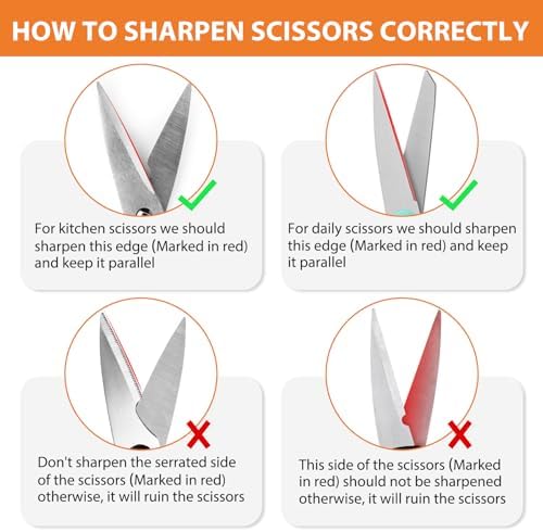 Longzon 6-in-1 Knife Sharpener 5 Stage with Cut-Resistant Glove,White+Gray