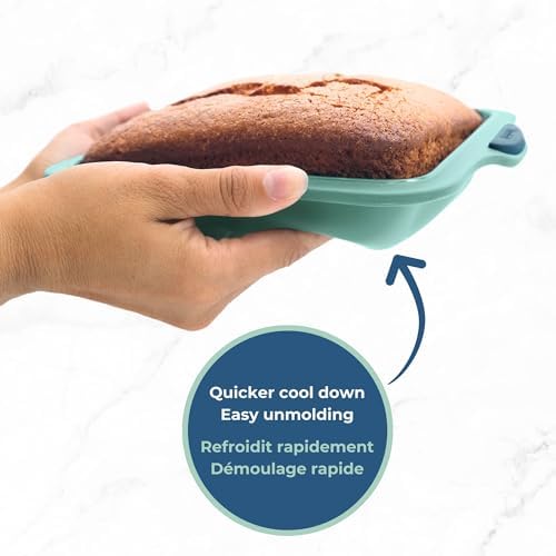 Starfrit Silicone Bakeware 8" (20cm) Muffin Pan, Metal Frame, Green