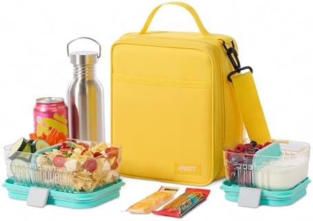 PackIt Freezable Crossbody Lunch Box, Lemonade