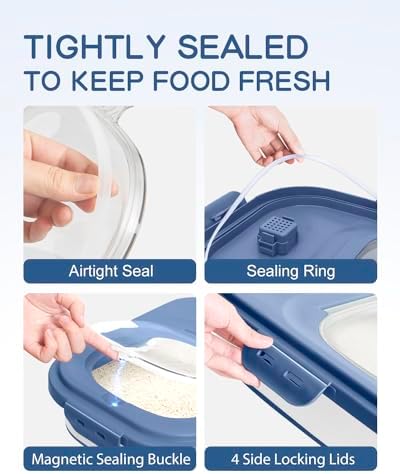 20-30 Lbs Rice Storage Container,Collapsible Food Storage Container