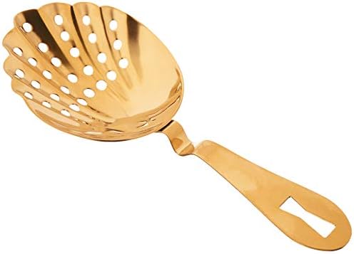 Barfly , Scalloped Julep Strainer, Gold