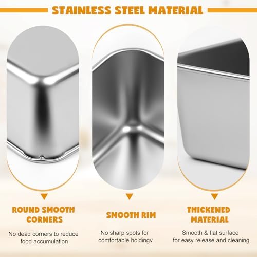 Large Loaf Pans, 12'' x 5'' Stainless Steel Loaf Pans for Baking