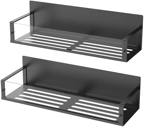 HuggieGems Metal Magnetic Spice Rack for Refrigerator Clear, 2 Pack