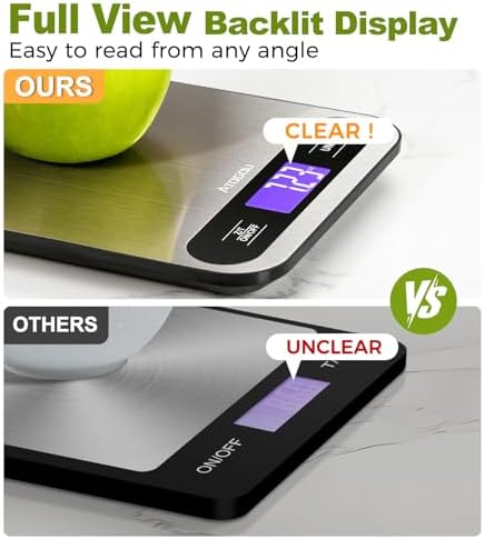 Atogou Food Scale -33lb Digital Kitchen Scale for Food Ounces Grams