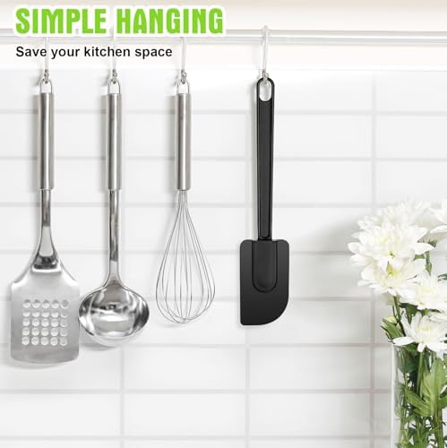 Meekoo 5 Pcs 10 Inch Rubber Spatula High Heat Resistant Silicone Spatula