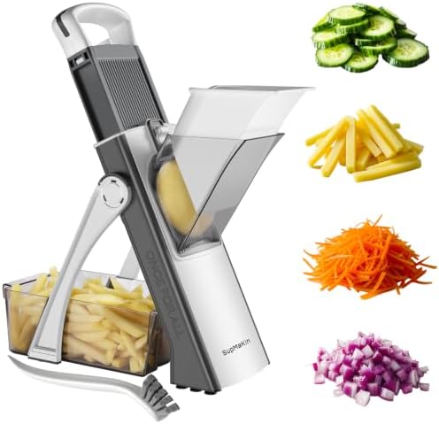 SupMaKin Safe Mandoline Slicer Plus for Kitchen Adjustable Vegetable Slicer