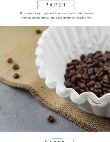 12-Cup Commercial Coffee Filters, Large Coffee Filters，Premium Quality, (9 ¾ Inch x 4 ¼ Inch) All-Natural, Big & Tall Filters Compatible with Coffee Machines - Woman Owned（300 Pack）
