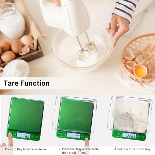 Fuzion Small Gram Scale 3000g, Digital Kitchen Food Scale, Gram and Ounce