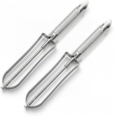 2Pcs Stainless Steel Peeler, Potato Peeler, Vegetable Peelers for Kitchen Fruit Peelers Handle, Ergonomic Blade for Peeling for Home and Restaurant Use