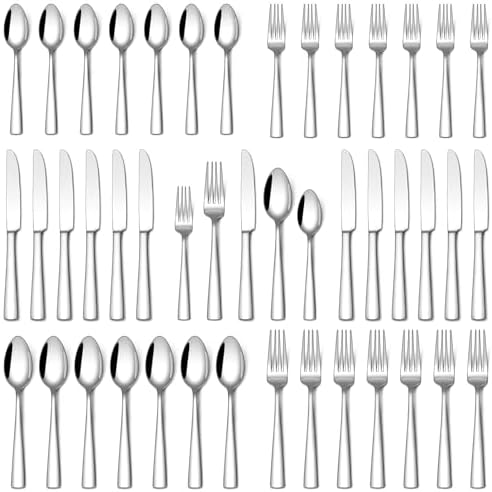 Stapava 30 Piece Silverware Set, Food-Grade Stainless Steel Flatware Sets for 6 Mirror Polished Cutlery Utensil Sets Include Dinner Knives Spoons and Forks Set Dishwasher Safe for Home Restaurant
