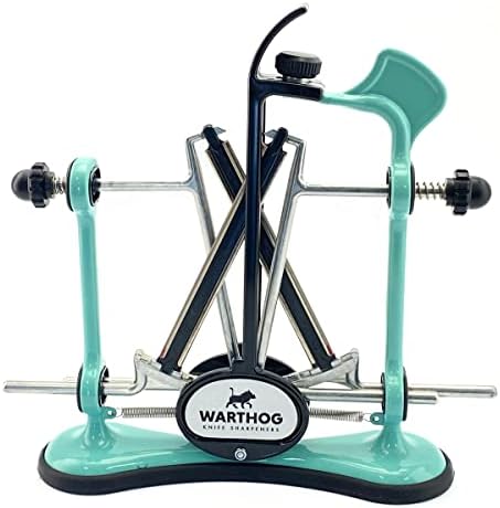 Warthog V-Sharp A4 Knife Sharpener, Diamond Rods, Metal Frame, Aqua Sky