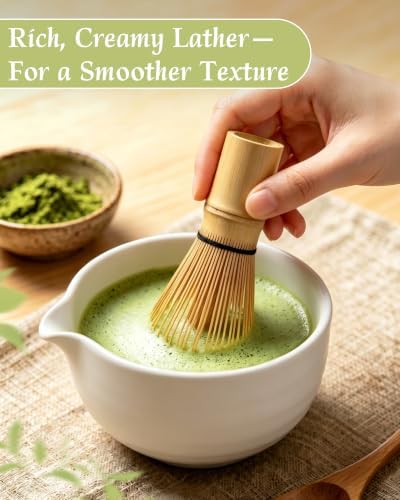 Matcha Whisk, Bamboo Matcha Whisk - 1-Pack 76-Prong