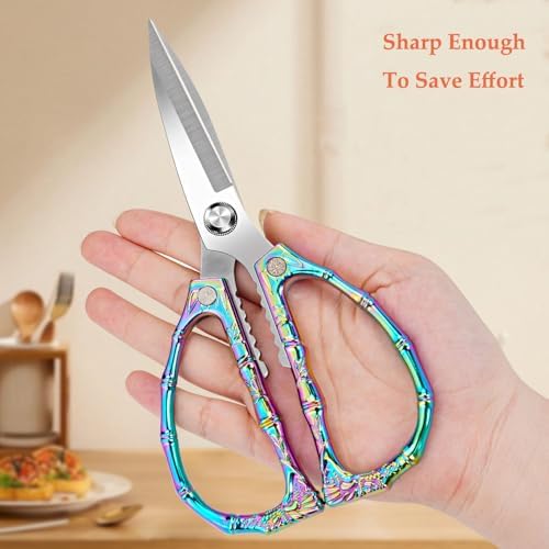 Stainless Steel Kitchen Scissors, Heavy Duty Multipurpose Shears for Food